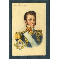 CENTENARIO 1810 - 1910 PATRIOTICA ANTIGUA TARJETA POSTAL CARLOS MARIA DE ALVEAR